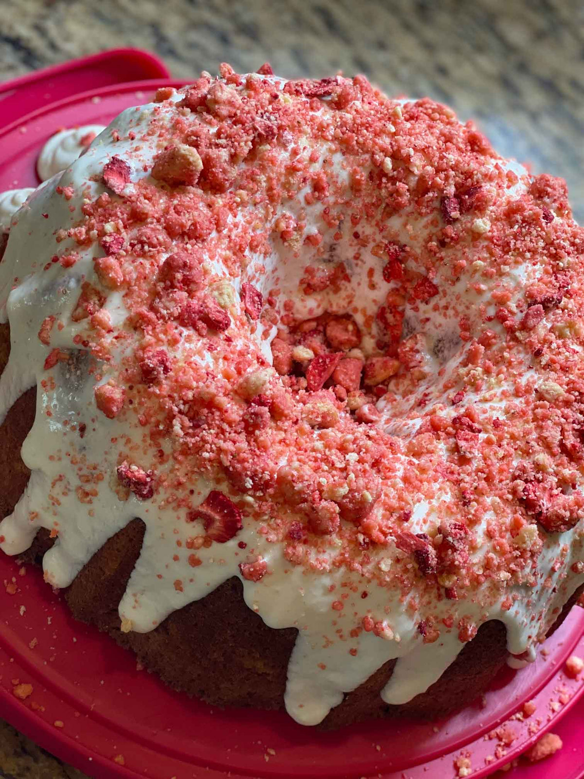 Strawberry Crunch Poundcake